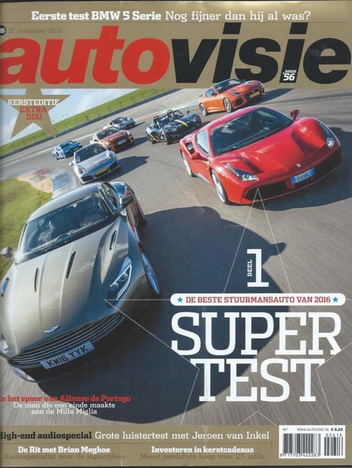Autovisie 26 2016 : Audi S8 - Ferrari 488 Spider - Mini S GP, Boeken, Auto's | Folders en Tijdschriften, Gelezen, Algemeen, Ophalen of Verzenden