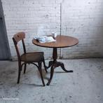 Antieke tafel tilt top ronde wijntafel eiken sober, Ophalen of Verzenden