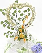 Romantische 101 Dalmatiers bruidstaart topper., Hobby en Vrije tijd, Feestartikelen, Ophalen of Verzenden, Nieuw, Versiering, Geboorte of Huwelijk