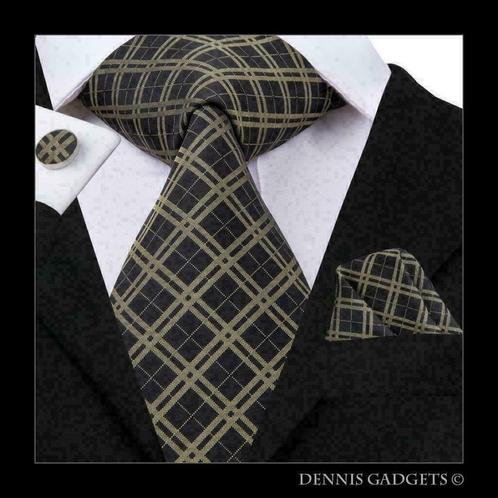 Dennis Gadgets: 100 % zijden stropdas ( 3 delig !! ) DG 3010, Kleding | Heren, Stropdassen, Nieuw, Met patroon, Bruin, Ophalen of Verzenden