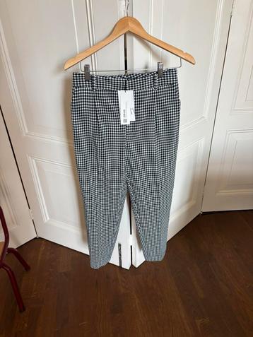 Zara geruite pantalon, zwart witte chino, vichy ruit ,S/ 36 beschikbaar voor biedingen