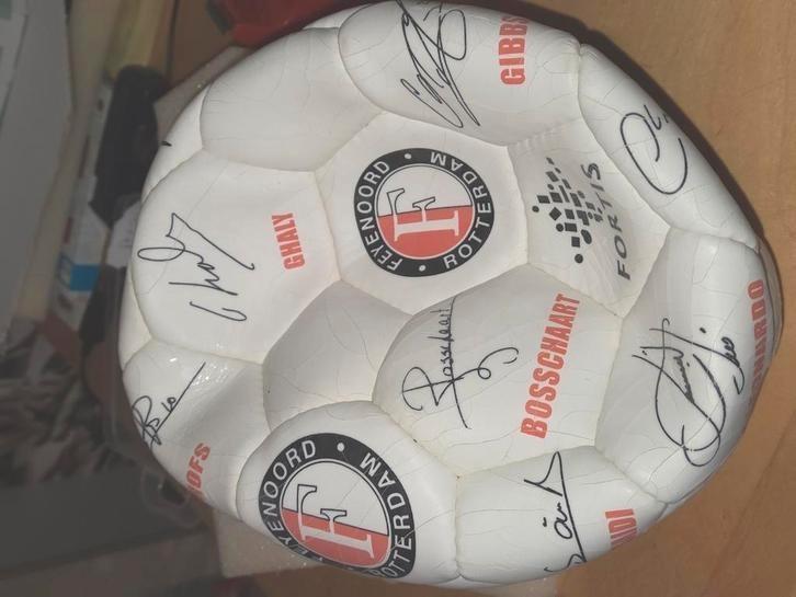 Vintage Feyenoord Voetbal met Handtekeningen Fortis, Sport en Fitness, Voetbal, Gebruikt, Bal, Ophalen of Verzenden