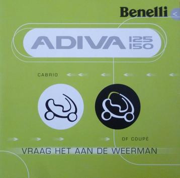 Folder BENELLI Adiva 125/ 150 Cabrio of coupe 2001 beschikbaar voor biedingen