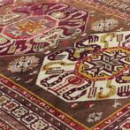 Antiek vintage bohemian vloerkleed tapijt kleed 216x136, Gebruikt, Rechthoekig, Ophalen of Verzenden, Overige kleuren