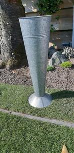 Zinken vaas 70 cm hoog doorsnee 22,5 cm, Tuin en Terras, Tuinvazen, Ophalen, Nieuw
