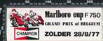 Sticker: Marlboro Cup F750 1977 -Champion - Zolder, Ophalen of Verzenden, Zo goed als nieuw, Auto of Motor