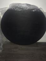 Ronde eettafel eikenhout mat zwart 120 cm, Ophalen, Zo goed als nieuw, Vier personen, 100 tot 150 cm