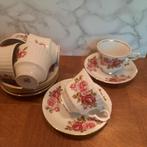 6 Bavaria Tirschenreuth Koffiekopjes met Bloemen, Gebruikt, Ophalen of Verzenden, Overige stijlen, Kop(pen) en/of Schotel(s)