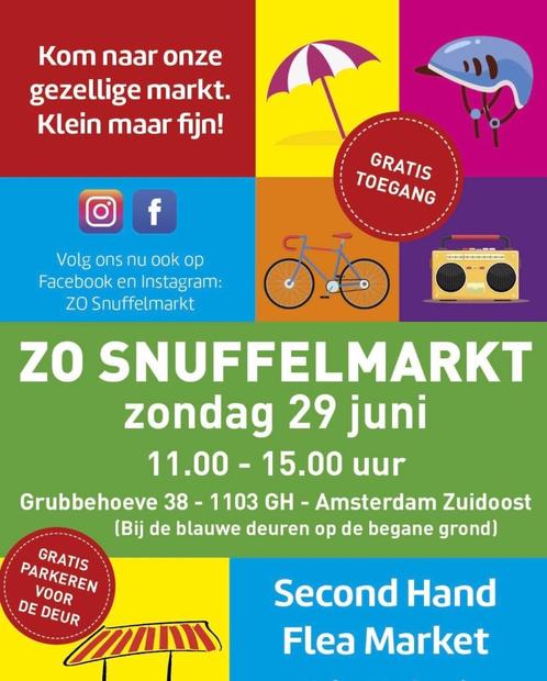 29 juni ZO Snuffelmarkt Rommel FleaMarket Amsterdam Bijlmer, Diversen, Rommelmarktspullen, Gebruikt, Ophalen