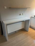 Witte smalle hoogglans bartafel, Ophalen of Verzenden, Gebruikt