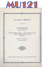 MU-121 fluit bladmuziek -- Sonate -- opus 5 no 4, Muziek en Instrumenten, Bladmuziek, Gebruikt, Klassiek, Ophalen of Verzenden