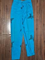 Vintage Triangle Jeans - Blauw met Print, Kleding | Dames, Broeken en Pantalons, Triangle, Blauw, Ophalen of Verzenden, Zo goed als nieuw