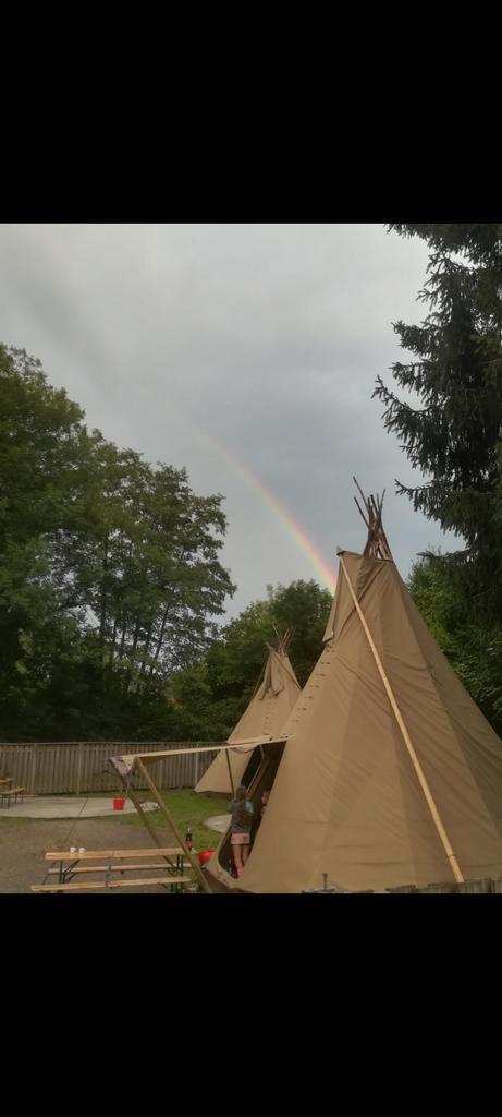 2x Tipi Tent 6,8m NIEUW!!! - Zware Stof, Caravans en Kamperen, Tenten, meer dan 6, Nieuw, Ophalen