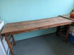 Oude houten inklapbare markt tafel / sidetable / tuintafel, Ophalen