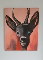 Schilderij hert 40x50 cm., Ophalen of Verzenden