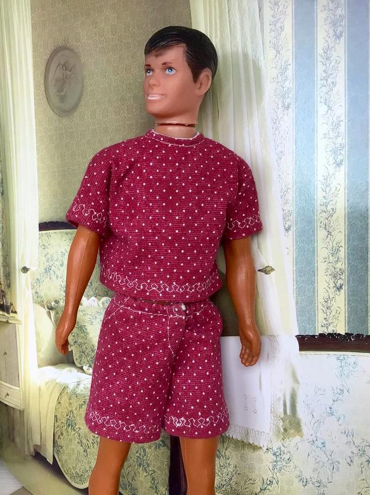 Heren shortama, zomerpyjama voor Barbie Ken (excl. pop), Verzamelen, Poppen, Zo goed als nieuw, Kleertjes, Ophalen of Verzenden