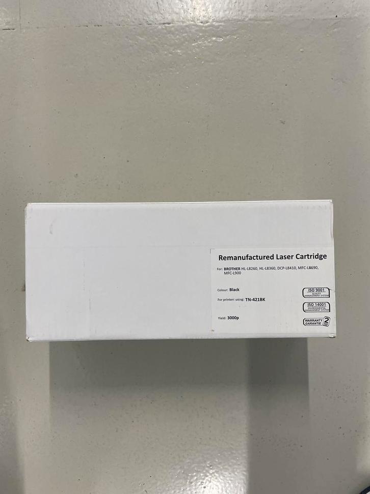 TN-421BK Remanufactured Laser Cartridge - Zwart, Computers en Software, Printerbenodigdheden, Nieuw, Toner, Ophalen of Verzenden