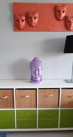 Boeddhahoofd 42cm paars, Huis en Inrichting, Woonaccessoires | Boeddhabeelden, Ophalen, Nieuw