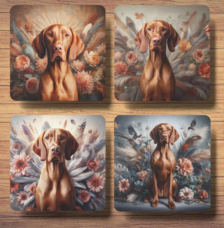 Vizsla Barok stijl onderzetters met houder, Huis en Inrichting, Woonaccessoires | Onderzetters, Nieuw, Glas of Kopje, Ophalen of Verzenden