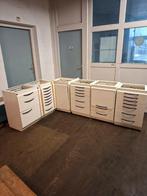 6x Medische ladekasten tandarts Dental Art wit metaal, Ophalen, Minder dan 50 cm, 5 laden of meer, Zo goed als nieuw