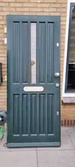 Hardhouten buitendeur 88 x 211,5 cm, Ophalen, Gebruikt, 80 tot 100 cm, Buitendeur