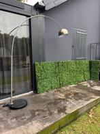 vloerlamp booglamp met marmeren voet en rvs frame, Huis en Inrichting, Lampen | Vloerlampen, Ophalen of Verzenden, Gebruikt, Metaal
