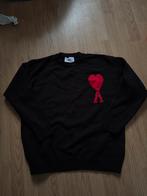 Zwarte Ami trui met rood logo, Kleding | Heren, Truien en Vesten, Verzenden, Zo goed als nieuw, Zwart