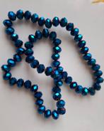 Streng 6 mm facet glaskralen blauw geslepen kralen partij, Ophalen of Verzenden, Nieuw, Kraal