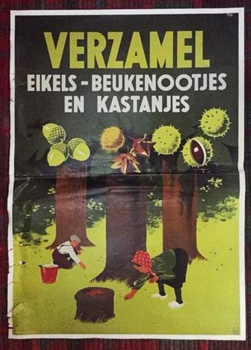 Poster W.O.2 Voedselschaarste Jan Wijga 1944 replica beschikbaar voor biedingen