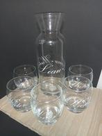 Waterkaraf met 5 glazen Paşabahçe, Turkiye, Huis en Inrichting, Keuken | Servies, Glas of Glazen, Ophalen of Verzenden, Overige stijlen