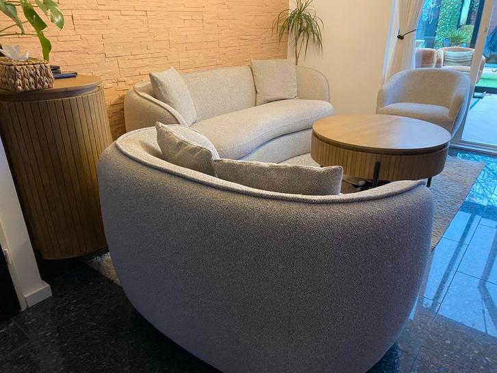 ZGAN SET: Bank Enzio / Love Seat / Fauteuil Carlton /TAPIJT!, Huis en Inrichting, Banken | Bankstellen, Zo goed als nieuw, Rechte bank