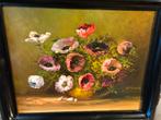 Stilleven met anemonen 59 x 49, Antiek en Kunst, Ophalen of Verzenden