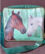 Groene schoudertas met paardenprint, Ophalen, Gebruikt, Groen, Schoudertasje