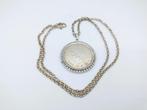 Zilveren jasseronketting met zilveren 10 gulden hanger.