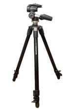 Manfrotto statief + kop, Ophalen of Verzenden, Driepoot