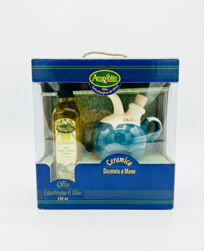 Aromolio Oliekan Set Jaren 2000 - Handbeschilderd, Huis en Inrichting, Ophalen of Verzenden, Gebruikt