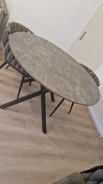 Eettafel + salontafel, Huis en Inrichting, Tafels | Eettafels, Ophalen, Gebruikt, Rond, Vijf personen of meer