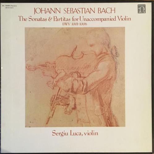 Bach Sergiu Luca ‎Sonatas  Partitas Unaccompanied Violin 3LP, Cd's en Dvd's, Vinyl | Klassiek, Zo goed als nieuw, Barok, Kamermuziek