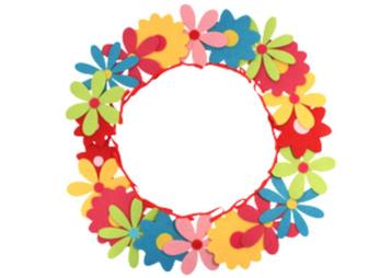 Sale Slinger decoratie Bloemen Vilt 450cm Global Affairs beschikbaar voor biedingen