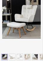 Schommelstoel met Hocker - Zo goed als nieuw, Huis en Inrichting, Fauteuils, Ophalen of Verzenden, Zo goed als nieuw, Hout, 75 tot 100 cm