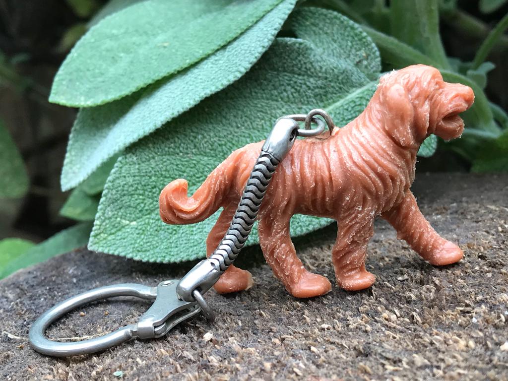 Sleutelhanger Hond - bruin - CADUM - vintage, Ophalen of Verzenden, Zo goed als nieuw, Dier of Natuur