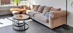 Hoekbank beige ribstof, Huis en Inrichting, Banken | Complete zithoeken, Ophalen, Gebruikt, Stof