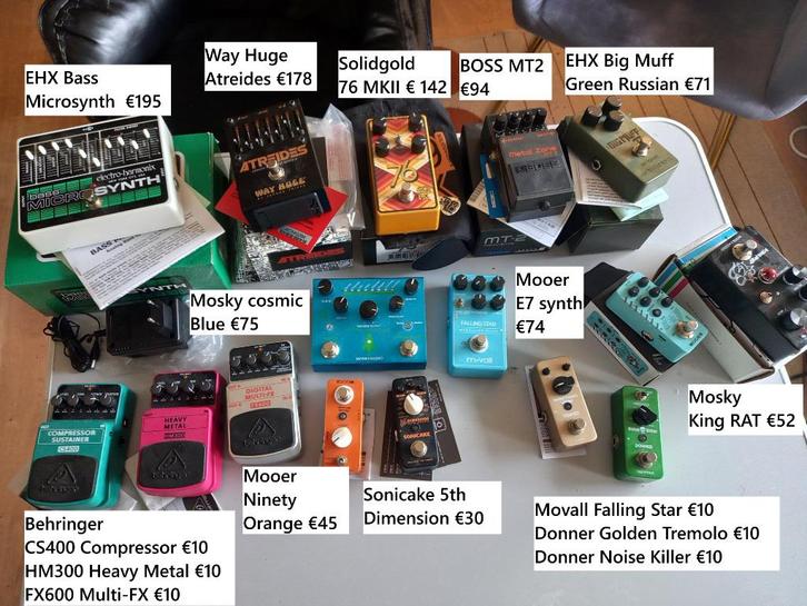 Effect Pedalen: Electro-Harmonix Bass Microsynth e.a, Muziek en Instrumenten, Effecten, Zo goed als nieuw, Chorus, Delay of Echo