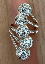Gouden Ring met Strass, Ophalen of Verzenden, Nieuw