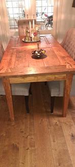 Teakhouten tafel, oude deur, Ophalen