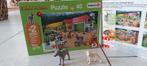 Schleich puzzel Farm World 40 stukjes incl 2 dieren, 10 tot 50 stukjes, Zo goed als nieuw, 2 tot 4 jaar, Ophalen