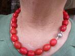 Antieke rode ‘Trade Beads’- Collier modern Zilveren bol-Slot, Ketting, Zilver, Verzenden