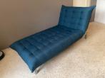 Sofa slaapbank 185/80, Gebruikt, Eenpersoons, Blauw, 80 cm