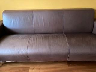 Lederen 3-zitsbank "Gispen 441", Huis en Inrichting, Banken | Bankstellen, Gebruikt, Rechte bank, Driepersoons, 200 tot 250 cm