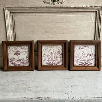 18e eeuwse Mangaan tegel €49 per stuk *tres jolie Duiven* beschikbaar voor biedingen